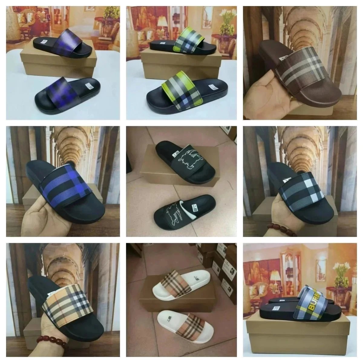 Burberry Check Slide Sandals [12 styles], listing image