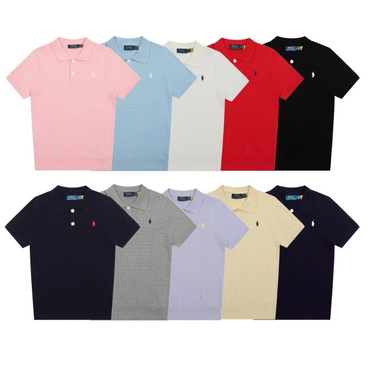 Polo Ralph Lauren Classic Fit Ribbed Knit Polo Shirt [10 styles], listing image