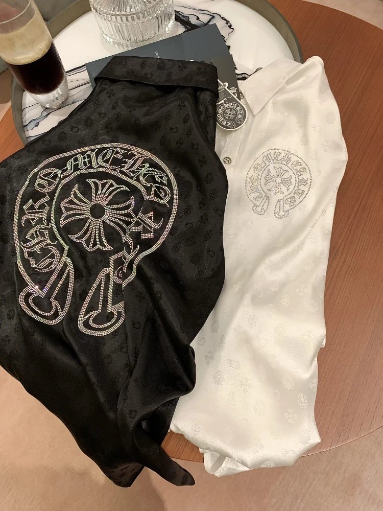 Chrome Hearts Crystal-Embellished Silk Shirt [2 styles], listing image